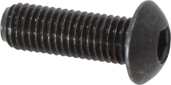 Holo-Krome - 1/4-28 UNF Hex Socket Drive, Button Screw - Alloy Steel, Black Oxide Finish, Fully Threaded, 3/4" Length Under Head - Industrial Tool & Supply