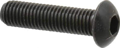 Holo-Krome - 1/4-28 UNF Hex Socket Drive, Button Screw - Alloy Steel, Black Oxide Finish, Fully Threaded, 1" Length Under Head - Industrial Tool & Supply