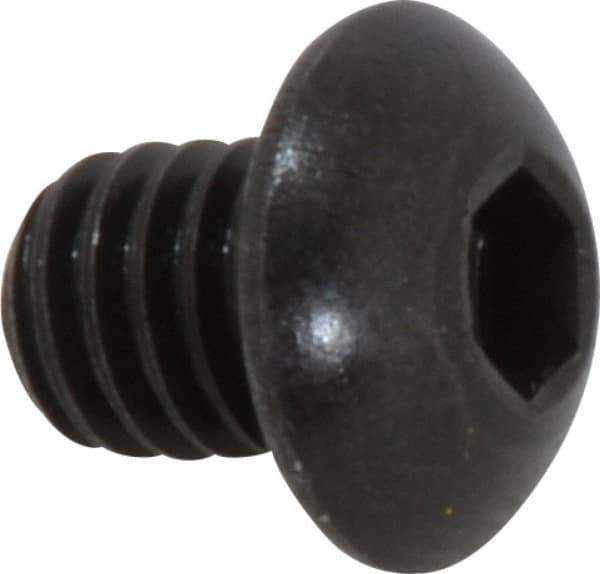 Holo-Krome - 5/16-18 UNC Hex Socket Drive, Button Screw - Alloy Steel, Black Oxide Finish, Fully Threaded, 3/8" Length Under Head - Industrial Tool & Supply