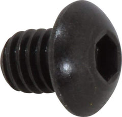 Holo-Krome - 5/16-18 UNC Hex Socket Drive, Button Screw - Alloy Steel, Black Oxide Finish, Fully Threaded, 3/8" Length Under Head - Industrial Tool & Supply