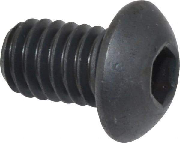 Holo-Krome - 5/16-18 UNC Hex Socket Drive, Button Screw - Alloy Steel, Black Oxide Finish, Fully Threaded, 1/2" Length Under Head - Industrial Tool & Supply