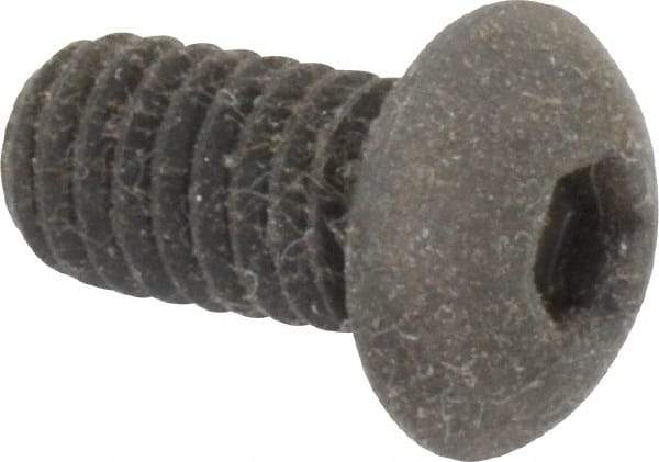 Holo-Krome - 5/16-18 UNC Hex Socket Drive, Button Screw - Alloy Steel, Black Oxide Finish, Fully Threaded, 5/8" Length Under Head - Industrial Tool & Supply