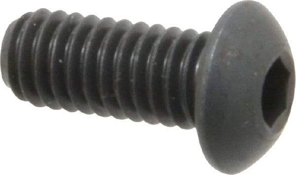 Holo-Krome - 5/16-18 UNC Hex Socket Drive, Button Screw - Alloy Steel, Black Oxide Finish, Fully Threaded, 3/4" Length Under Head - Industrial Tool & Supply