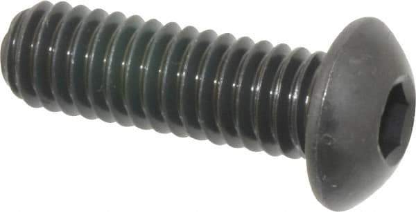 Holo-Krome - 5/16-18 UNC Hex Socket Drive, Button Screw - Alloy Steel, Black Oxide Finish, Fully Threaded, 1" Length Under Head - Industrial Tool & Supply