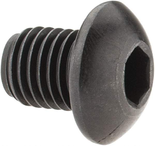 Holo-Krome - 5/16-24 UNF Hex Socket Drive, Button Screw - Alloy Steel, Black Oxide Finish, Fully Threaded, 3/8" Length Under Head - Industrial Tool & Supply