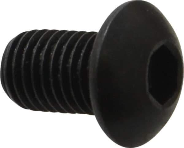 Holo-Krome - 5/16-24 UNF Hex Socket Drive, Button Screw - Alloy Steel, Black Oxide Finish, Fully Threaded, 1/2" Length Under Head - Industrial Tool & Supply