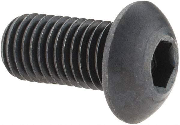 Holo-Krome - 5/16-24 UNF Hex Socket Drive, Button Screw - Alloy Steel, Black Oxide Finish, Fully Threaded, 5/8" Length Under Head - Industrial Tool & Supply