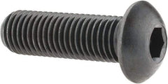 Holo-Krome - 5/16-24 UNF Hex Socket Drive, Button Screw - Alloy Steel, Black Oxide Finish, Fully Threaded, 1" Length Under Head - Industrial Tool & Supply