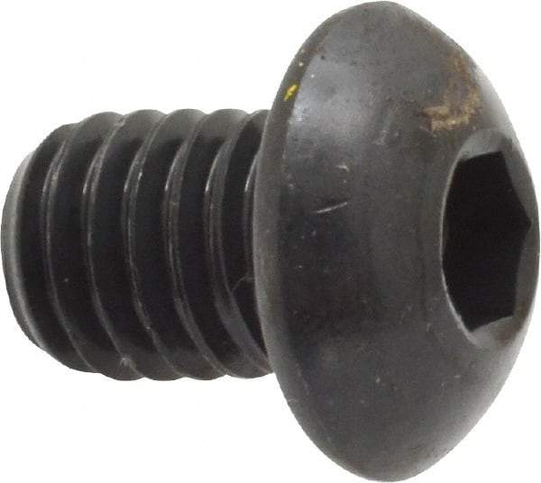 Holo-Krome - 3/8-16 UNC Hex Socket Drive, Button Screw - Alloy Steel, Black Oxide Finish, Fully Threaded, 1/2" Length Under Head - Industrial Tool & Supply