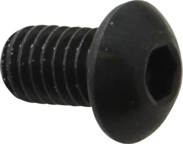 Holo-Krome - 3/8-16 UNC Hex Socket Drive, Button Screw - Alloy Steel, Black Oxide Finish, Fully Threaded, 5/8" Length Under Head - Industrial Tool & Supply