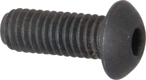 Holo-Krome - 3/8-16 UNC Hex Socket Drive, Button Screw - Alloy Steel, Black Oxide Finish, Fully Threaded, 1" Length Under Head - Industrial Tool & Supply