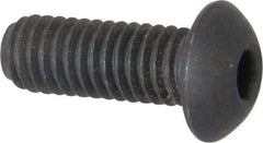 Holo-Krome - 3/8-16 UNC Hex Socket Drive, Button Screw - Alloy Steel, Black Oxide Finish, Fully Threaded, 1" Length Under Head - Industrial Tool & Supply
