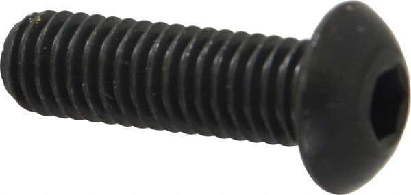 Holo-Krome - 3/8-16 UNC Hex Socket Drive, Button Screw - Alloy Steel, Black Oxide Finish, Fully Threaded, 1-1/4" Length Under Head - Industrial Tool & Supply