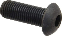 Holo-Krome - 3/8-24 UNF Hex Socket Drive, Button Screw - Alloy Steel, Black Oxide Finish, Fully Threaded, 1" Length Under Head - Industrial Tool & Supply