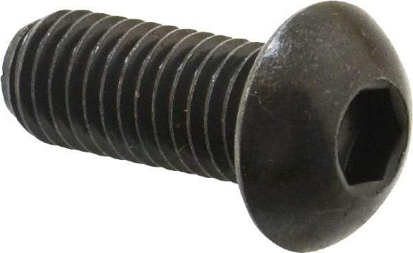 Holo-Krome - 1/2-13 UNC Hex Socket Drive, Button Screw - Alloy Steel, Black Oxide Finish, Fully Threaded, 1-1/4" Length Under Head - Industrial Tool & Supply