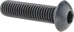 Holo-Krome - 1/2-13 UNC Hex Socket Drive, Button Screw - Alloy Steel, Black Oxide Finish, Fully Threaded, 2" Length Under Head - Industrial Tool & Supply
