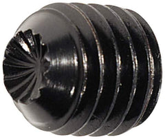 Holo-Krome - 5/16-24 UNF, 1/2" OAL, Internal Knurl Point Set Screw - Grade 8 Alloy Steel, 5/32" Key - Industrial Tool & Supply