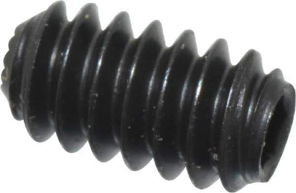 Holo-Krome - #6-32 UNC, 1/4" OAL, Internal Knurl Point Set Screw - Grade 8 Alloy Steel, 1/16" Key - Industrial Tool & Supply