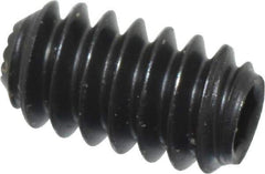 Holo-Krome - #6-32 UNC, 1/4" OAL, Internal Knurl Point Set Screw - Grade 8 Alloy Steel, 1/16" Key - Industrial Tool & Supply