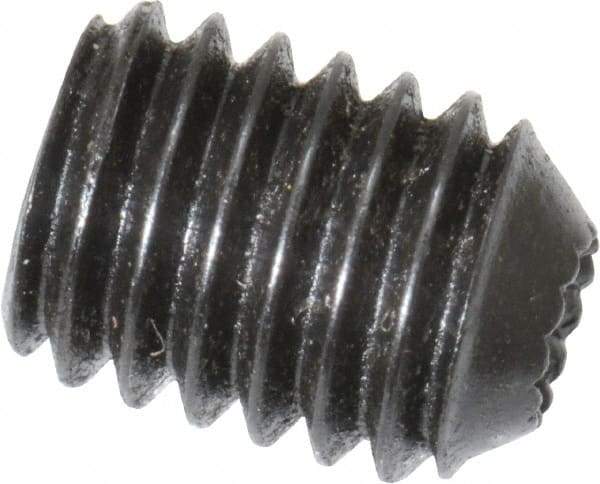 Holo-Krome - #10-32 UNF, 1/4" OAL, Internal Knurl Point Set Screw - Grade 8 Alloy Steel, 3/32" Key - Industrial Tool & Supply