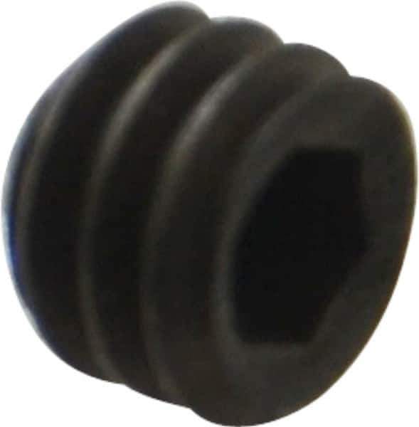 Holo-Krome - 1/4-20 UNC, 3/16" OAL, Internal Knurl Point Set Screw - Grade 8 Alloy Steel, 1/8" Key - Industrial Tool & Supply