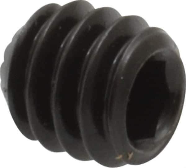 Holo-Krome - 1/4-20 UNC, 1/4" OAL, Internal Knurl Point Set Screw - Grade 8 Alloy Steel, 1/8" Key - Industrial Tool & Supply