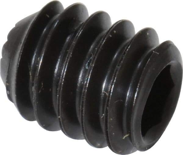 Holo-Krome - 1/4-20 UNC, 5/16" OAL, Internal Knurl Point Set Screw - Grade 8 Alloy Steel, 1/8" Key - Industrial Tool & Supply