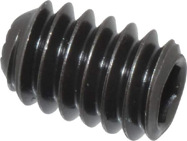 Holo-Krome - 1/4-20 UNC, 3/8" OAL, Internal Knurl Point Set Screw - Grade 8 Alloy Steel, 1/8" Key - Industrial Tool & Supply