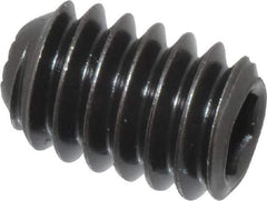 Holo-Krome - 1/4-20 UNC, 3/8" OAL, Internal Knurl Point Set Screw - Grade 8 Alloy Steel, 1/8" Key - Industrial Tool & Supply