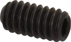 Holo-Krome - 1/4-20 UNC, 1/2" OAL, Internal Knurl Point Set Screw - Grade 8 Alloy Steel, 1/8" Key - Industrial Tool & Supply