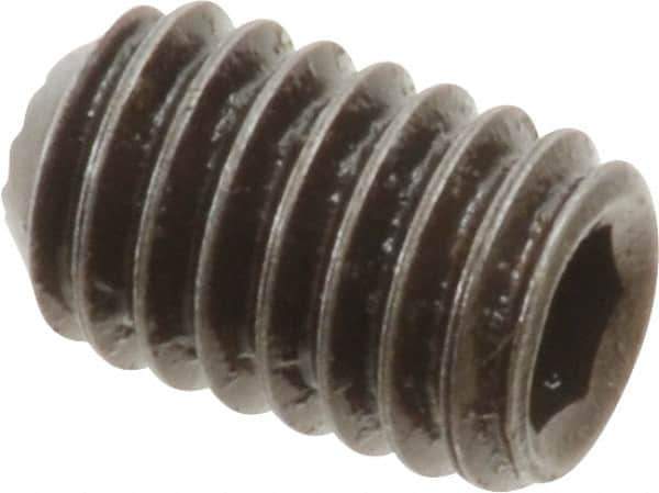 Holo-Krome - 5/16-18 UNC, 1/2" OAL, Internal Knurl Point Set Screw - Grade 8 Alloy Steel, 5/32" Key - Industrial Tool & Supply