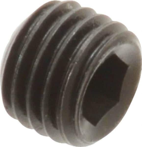 Holo-Krome - 5/16-24 UNF, 1/4" OAL, Internal Knurl Point Set Screw - Grade 8 Alloy Steel, 5/32" Key - Industrial Tool & Supply