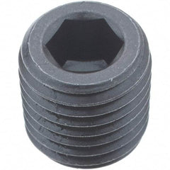 Holo-Krome - 1/16-27, 5/16" OAL, Alloy Steel Socket Pressure Plug - 3/4" Taper per Foot, 5/32" Hex Key - Industrial Tool & Supply