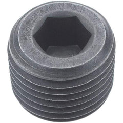 Holo-Krome - 1/8-27, 5/16" OAL, Alloy Steel Socket Pressure Plug - 3/4" Taper per Foot, 3/16" Hex Key - Industrial Tool & Supply