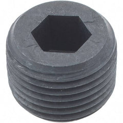 Holo-Krome - 3/8-18, 1/2" OAL, Alloy Steel Socket Pressure Plug - 3/4" Taper per Foot, 5/16" Hex Key - Industrial Tool & Supply