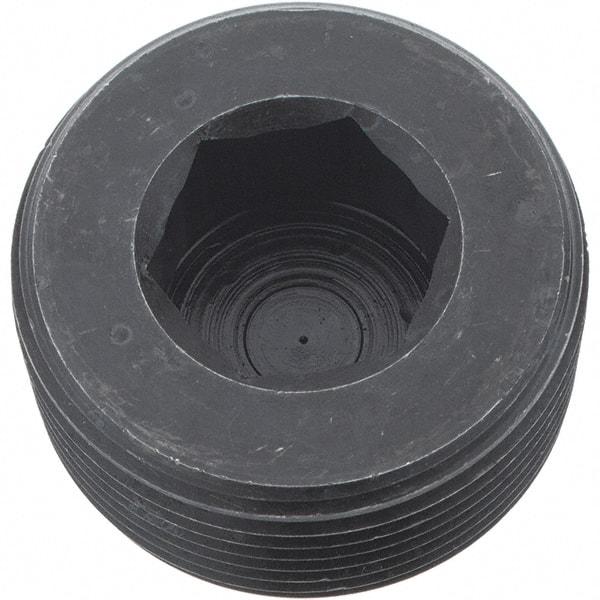 Holo-Krome - 1-1/4-11-1/2, 13/16" OAL, Alloy Steel Socket Pressure Plug - 3/4" Taper per Foot, 3/4" Hex Key - Industrial Tool & Supply