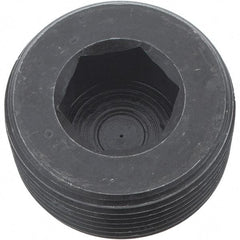 Holo-Krome - 1-1/4-11-1/2, 13/16" OAL, Alloy Steel Socket Pressure Plug - 3/4" Taper per Foot, 3/4" Hex Key - Industrial Tool & Supply