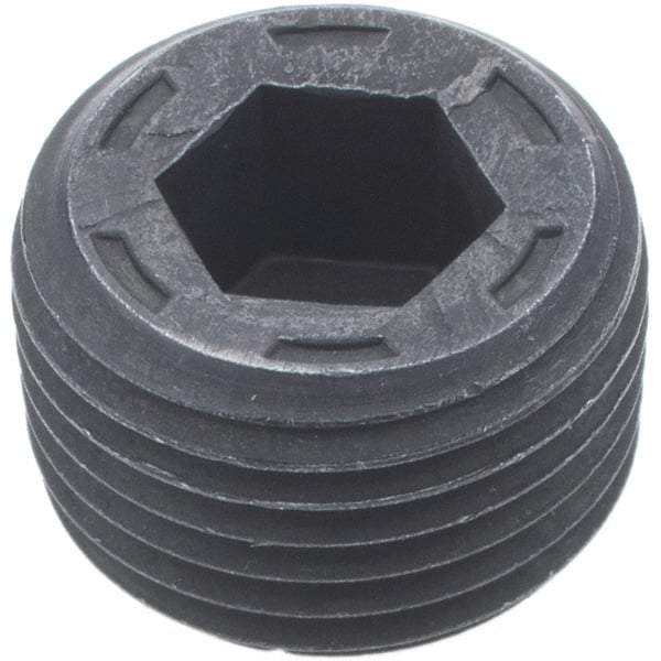Holo-Krome - 3/8-18, 13/32" OAL, Alloy Steel Socket Pressure Plug - 7/8" Taper per Foot, 5/16" Hex Key - Industrial Tool & Supply