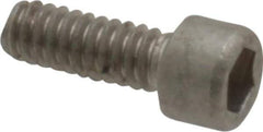Holo-Krome - #2-56 UNC Hex Socket Drive, Socket Cap Screw - Grade 18-8 Stainless Steel, Uncoated, Fully Threaded, 1/4" Length Under Head - Industrial Tool & Supply