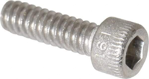 Holo-Krome - #4-40 UNC Hex Socket Drive, Socket Cap Screw - Grade 18-8 Stainless Steel, Uncoated, Fully Threaded, 3/8" Length Under Head - Industrial Tool & Supply