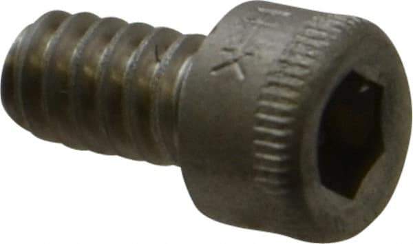 Holo-Krome - #6-32 UNC Hex Socket Drive, Socket Cap Screw - Grade 18-8 Stainless Steel, Uncoated, Fully Threaded, 1/4" Length Under Head - Industrial Tool & Supply