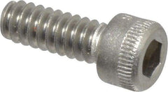 Holo-Krome - #6-32 UNC Hex Socket Drive, Socket Cap Screw - Grade 18-8 Stainless Steel, Uncoated, Fully Threaded, 3/8" Length Under Head - Industrial Tool & Supply