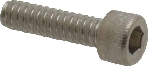 Holo-Krome - #6-32 UNC Hex Socket Drive, Socket Cap Screw - Grade 18-8 Stainless Steel, Uncoated, Fully Threaded, 1/2" Length Under Head - Industrial Tool & Supply
