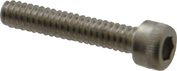 Holo-Krome - #6-32 UNC Hex Socket Drive, Socket Cap Screw - Grade 18-8 Stainless Steel, Uncoated, Fully Threaded, 3/4" Length Under Head - Industrial Tool & Supply