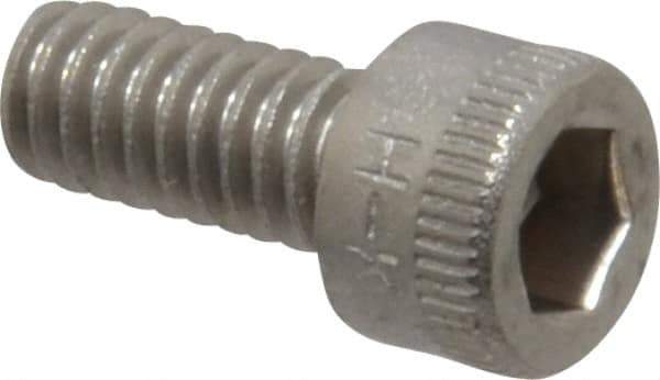 Holo-Krome - #8-32 UNC Hex Socket Drive, Socket Cap Screw - Grade 18-8 Stainless Steel, Uncoated, Fully Threaded, 3/8" Length Under Head - Industrial Tool & Supply
