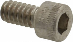 Holo-Krome - #10-24 UNC Hex Socket Drive, Socket Cap Screw - Grade 18-8 Stainless Steel, Uncoated, Fully Threaded, 3/8" Length Under Head - Industrial Tool & Supply