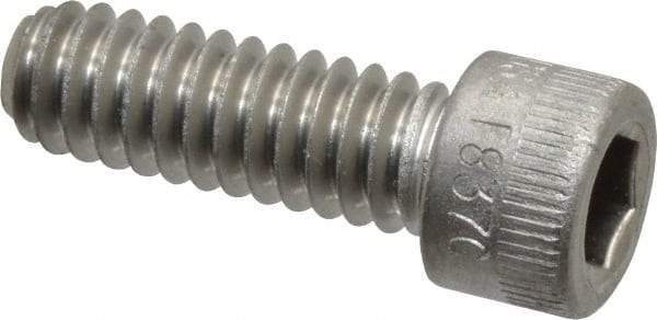 Holo-Krome - 1/4-20 UNC Hex Socket Drive, Socket Cap Screw - Grade 18-8 Stainless Steel, Uncoated, Fully Threaded, 3/4" Length Under Head - Industrial Tool & Supply