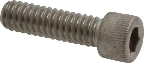 Holo-Krome - 1/4-20 UNC Hex Socket Drive, Socket Cap Screw - Grade 18-8 Stainless Steel, Uncoated, Fully Threaded, 7/8" Length Under Head - Industrial Tool & Supply