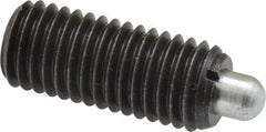 Gibraltar - 5/8-11, 1-1/2" Thread Length, 5/16" Plunger Projection, Steel Threaded Spring Plunger - 0.31" Max Plunger Diam, 1-1/2" Plunger Length, 3.5 Lb Init End Force, 10.5 Lb Final End Force - Industrial Tool & Supply