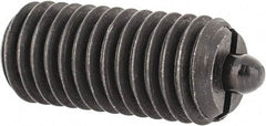 Gibraltar - M10 x 1.5, 0.866" Thread Length, 0.118" Plunger Projection, Steel Threaded Spring Plunger - 0.157" Max Plunger Diam, 0.866" Plunger Length, 2.02 Lb Init End Force, 7.87 Lb Final End Force - Industrial Tool & Supply